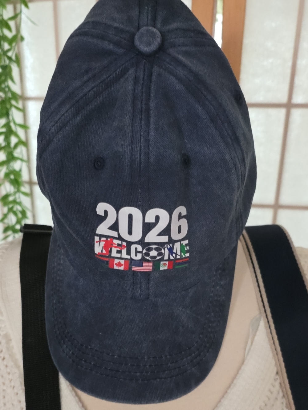 2026 Welcome Embroidered Navy Baseball Cap